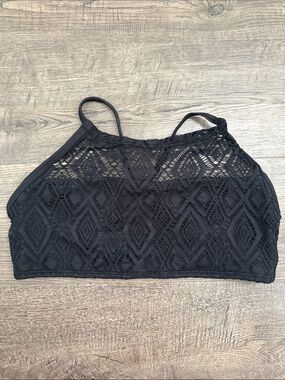 Midori Black Crochet Lace Bralette